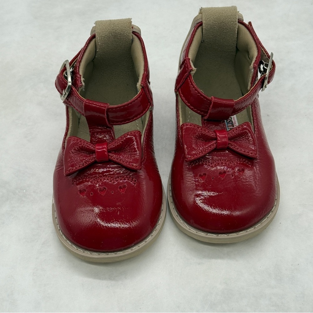 Toddler Red Dress Shoes Patent leather and Strap. Size 20 EU 4.5 US